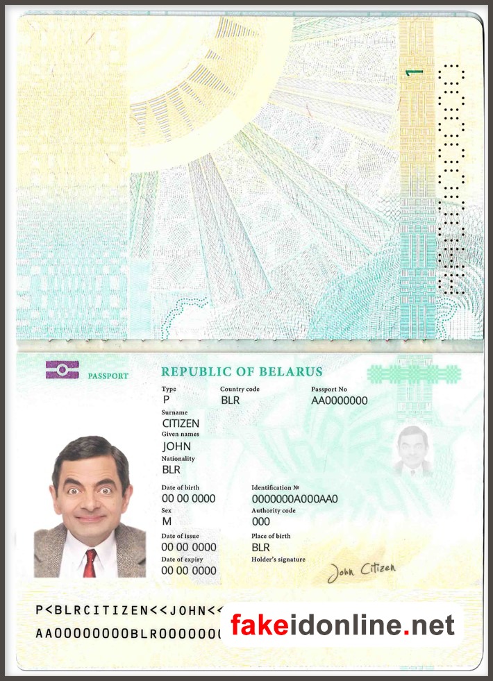 Belarus Passport PSD Template